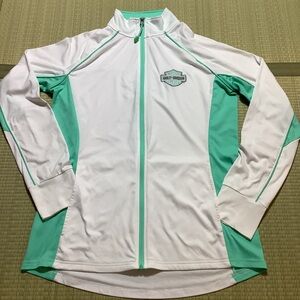 Harley-Davidson White and Mint Green Full Zip Jacket Barnett HD El Paso